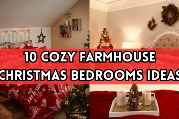 Farmhouse Christmas Bedrooms Ideas